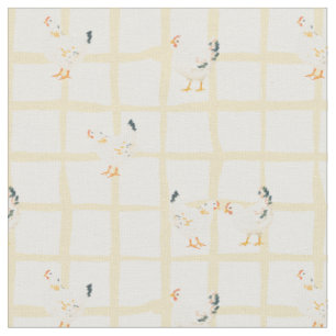 Tissu Ferme de poulets jaune ferme mère poule bébé pouss