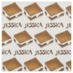 Tissu Feu de camp de Marshmallow personnalisé S'mores Sm