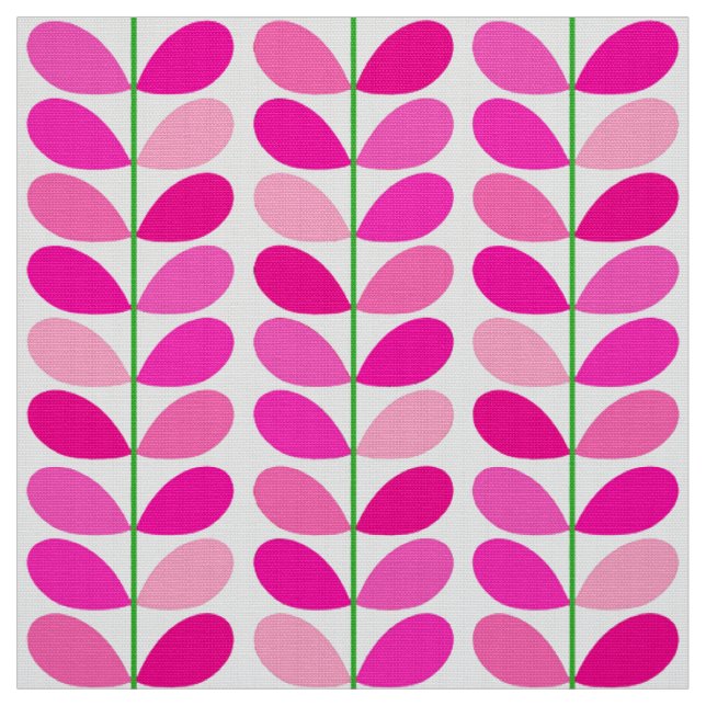 Tissu Feuille danois de la moitié du siècle, nuances de (Échantillon)