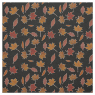 Tissu Feuille d'automne photographique sur la couleur