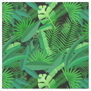 Tissu Feuille de palmiers tropicaux