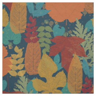 Tissu Feuilles d'automne colorées