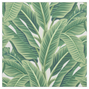 Tissu Feuilles de bananes tropicales vertes