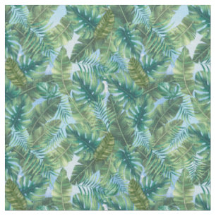 Tissu Feuilles de plantes vertes tropicales