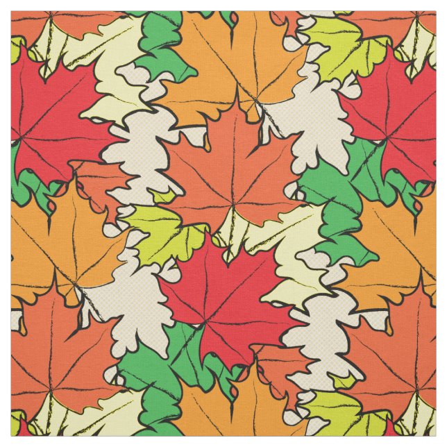 Tissu Feuilles d'érable I (Échantillon)