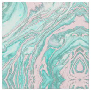 Tissu Fille moderne rose Turquoise vert fumé Motif en ma