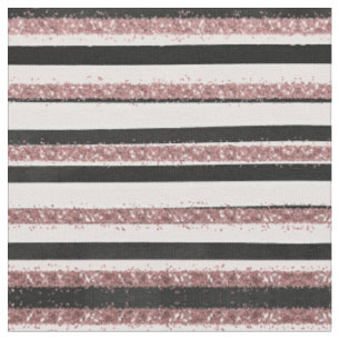 Tissu Fille Rose or rose noir Parties scintillant rayure