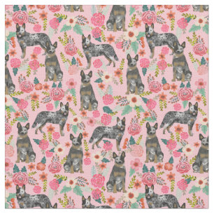 Tissu Fils roses de chien de bétail