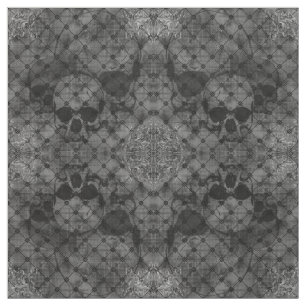 Tissu Fishnet Damask Skuls Goth fabric