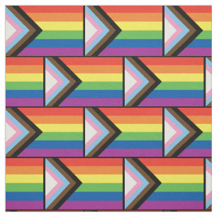 Tissu Flag de la fierté de progrès Arc-en-ciel Silhoue