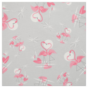 Tissu Flamant rose Love Multi fabric small