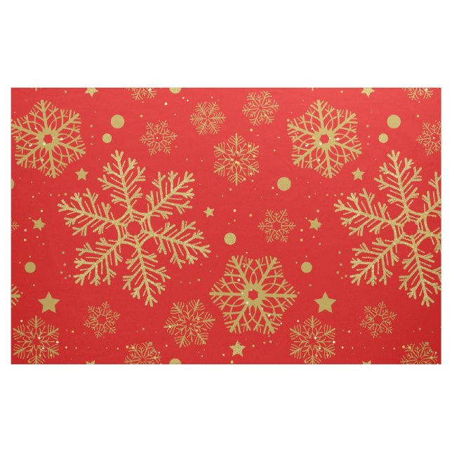 Tissu Flèche dorée sur rouge (Fat Quarter)