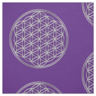 Tissu Fleur de la vie / Blume des Lebens - cristal brill
