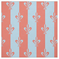 Fleur de Lis Bleu clair et Terre Cotta