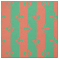 Fleur de Lis Mer Vert et Cuivre