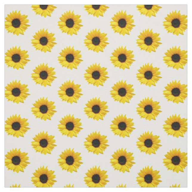 Tissu Fleur de tournesol jaune rustique (Échantillon)