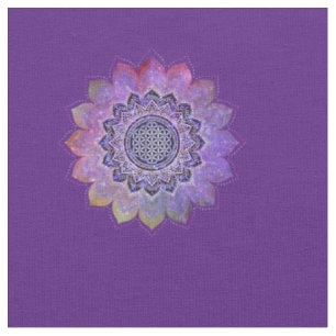 Tissu Fleur de vie - Style Vintage Galaxy Espace 1