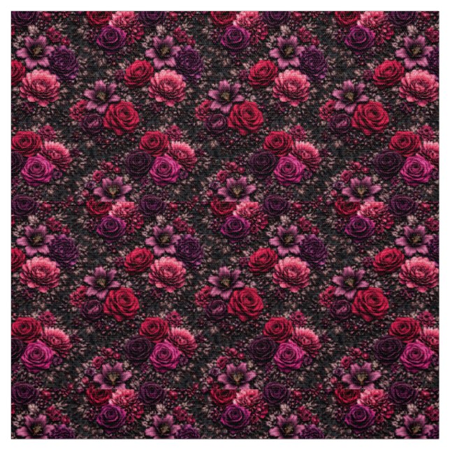 Tissu Fleur foncée (Échantillon)