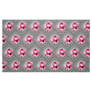 Tissu Fleur fuchsia Abstraite