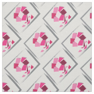 Tissu Fleur fuchsia Abstraite