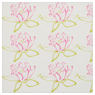 Tissu Fleur Lotus / Illustration de la couche d'eau