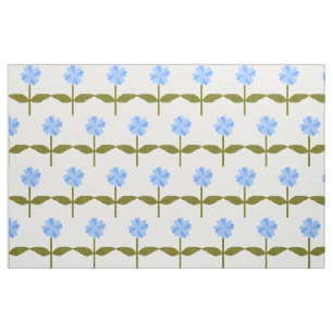 Tissu Fleur marguerite Joli Bleu Motif Floral Fabric