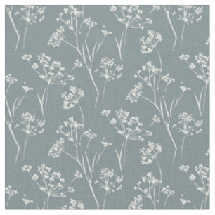 Tissu fleur printanière sauvage séchée sous presse flora