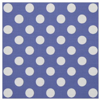 Tissu FLEUR SAUVAGE - Pois classique sur bleu marine