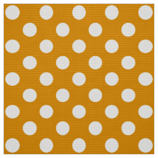 Tissu FLEUR SAUVAGE - Pois classique sur Jaune doré