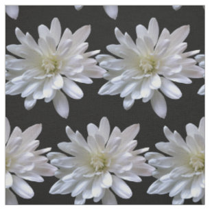 Tissu Fleurs blanches motifs de marguerite