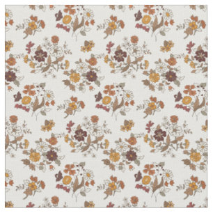 Tissu Fleurs Boho Retro Motif méditerranéen
