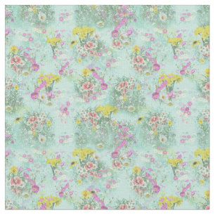 Tissu Fleurs classiques de la prairie rétro