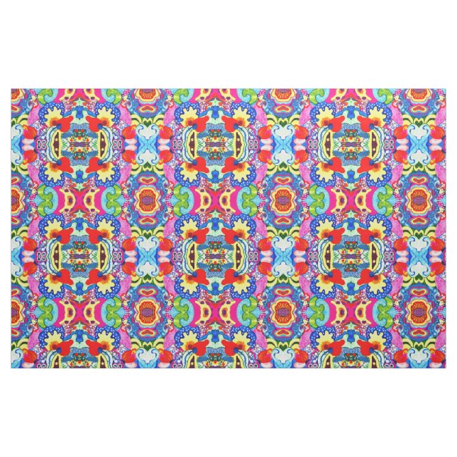 Tissu Fleurs de flamenco (Fat Quarter)