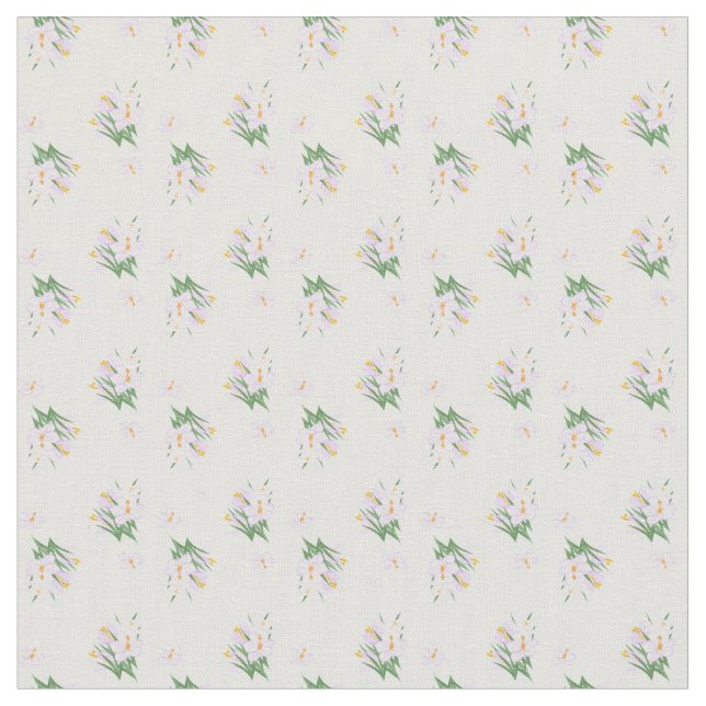 Tissu Fleurs de printemps crocus (Fermer)