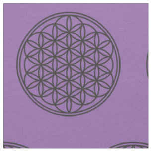 Tissu FLEURS DE VIE - Symbole de géométrie sacrée plan 1