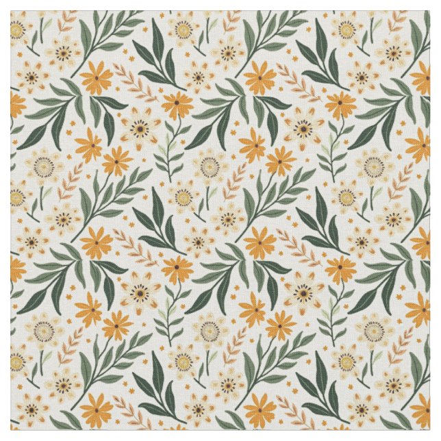 Tissu Fleurs fantaisistes Boho (Fermer)