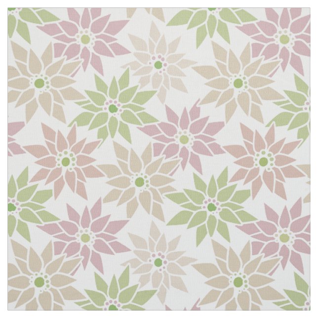 Tissu Fleurs florales Abstraites dessin motif romantique (Échantillon)