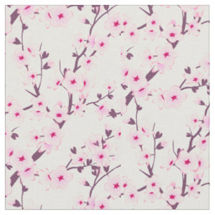Tissu Fleurs florales de cerisiers