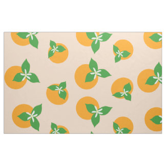 Tissu Fleurs oranges