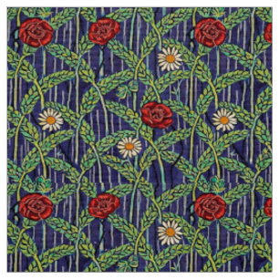 Tissu Fleurs sauvages dans un motif de champ de blé