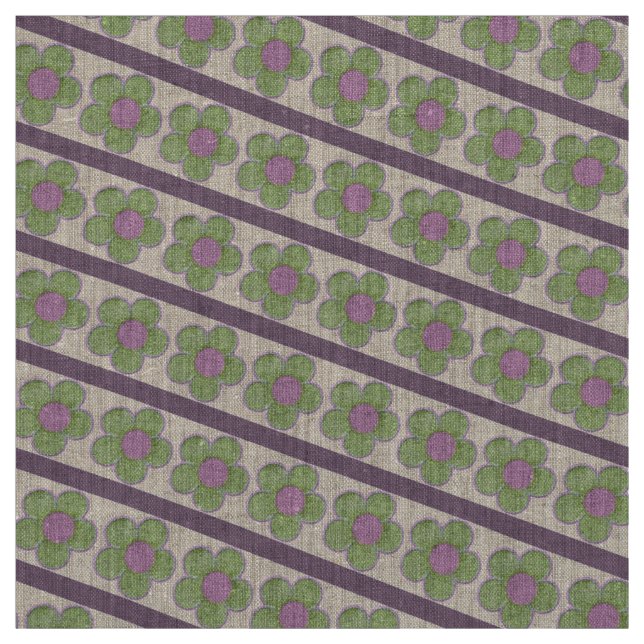 Tissu Fleurs texturées (rose/vert) (Échantillon)
