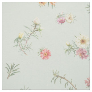 Tissu floral à l'aquarelle Rose Mousse de Sauge Do