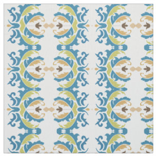 Tissu floral bleu moderne