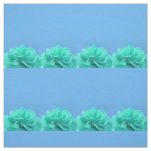 Tissu Floral bleu-vert coloré