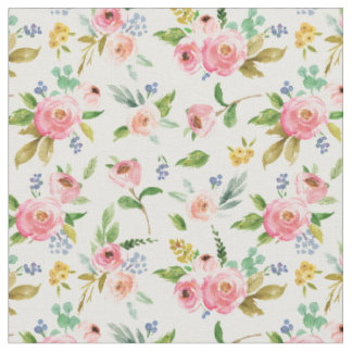 Tissu floral d'aquarelle