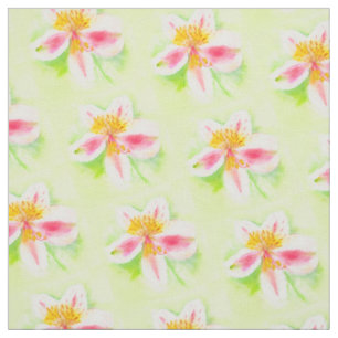 Tissu floral de lys botanique péruvien