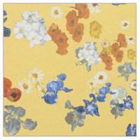 Floral d'Iris Bleu de Van Gogh sur Jaune