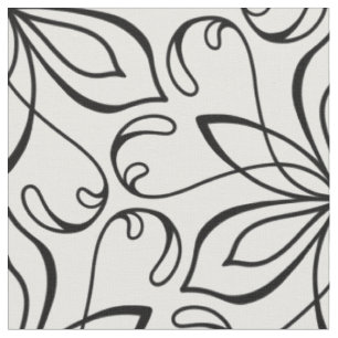 Tissu Floral Heart Vine Motif