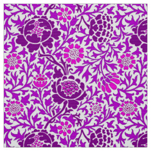 Tissu Floral jacobéen, Améthyste pourpre et Lilac