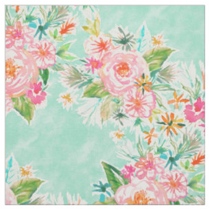 Tissu Floral lumineux heureux ILLIMITÉ